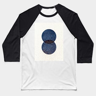 Circle Abstract - Navy Blue Texture Baseball T-Shirt